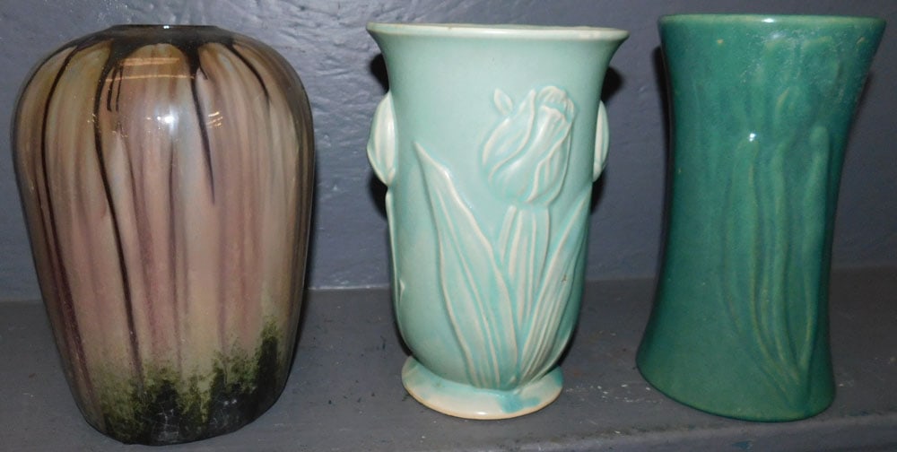 Three Pottery Vases - One Signed Prano (1 of 6)