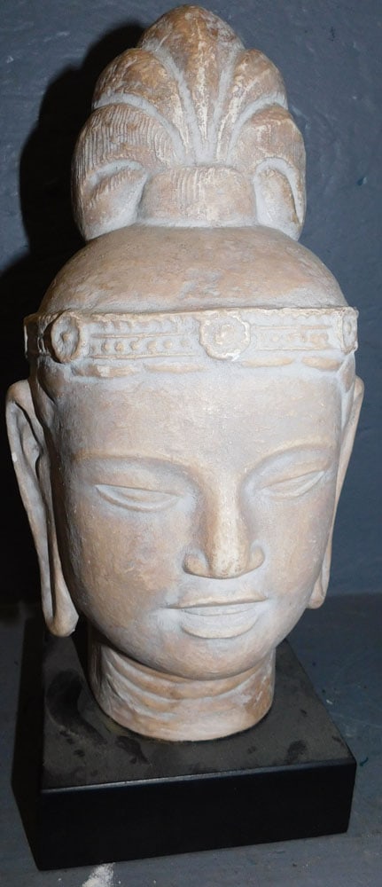 Painted Ceramic Oriental Bust (1 of 2)