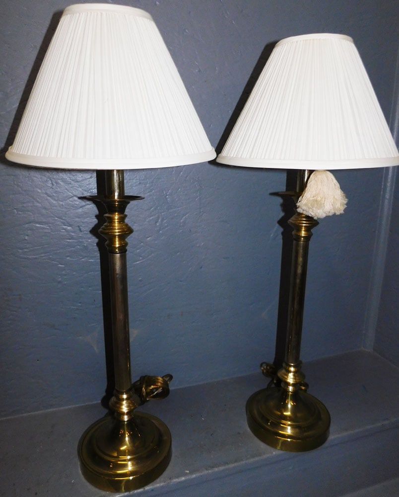 Pair Brass Lamps (1 of 3)