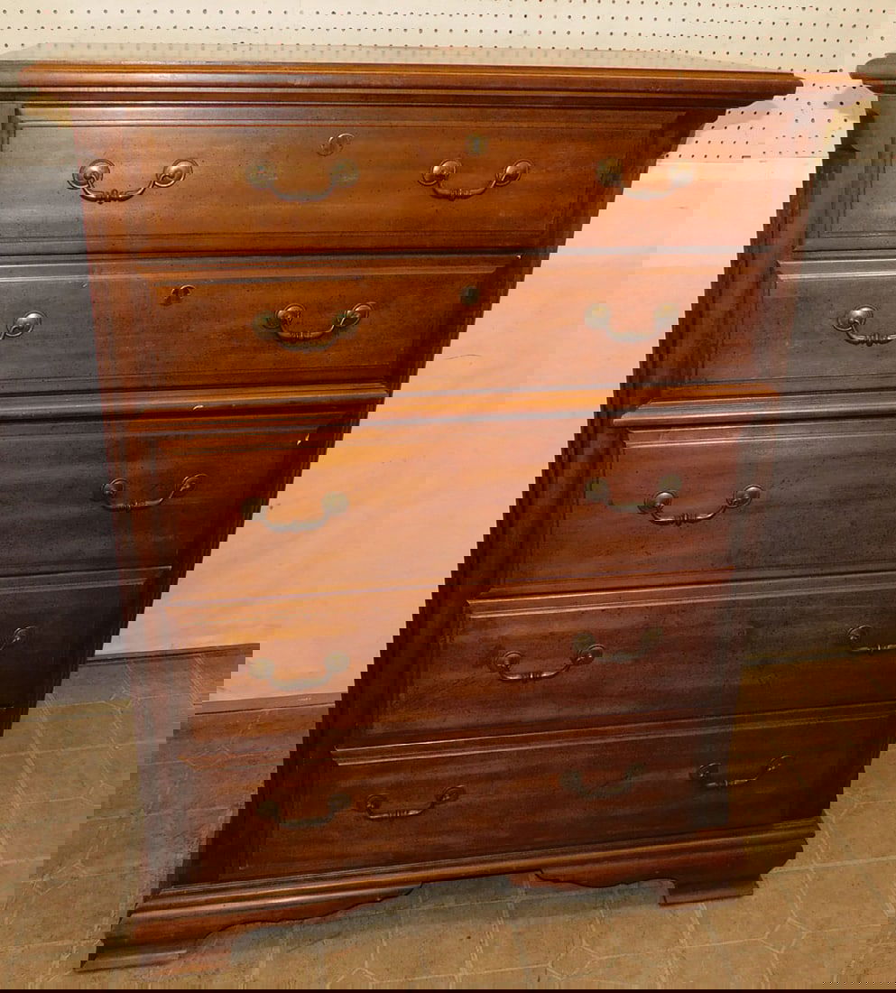 Cherry Five Drawer Chest (1 of 4)