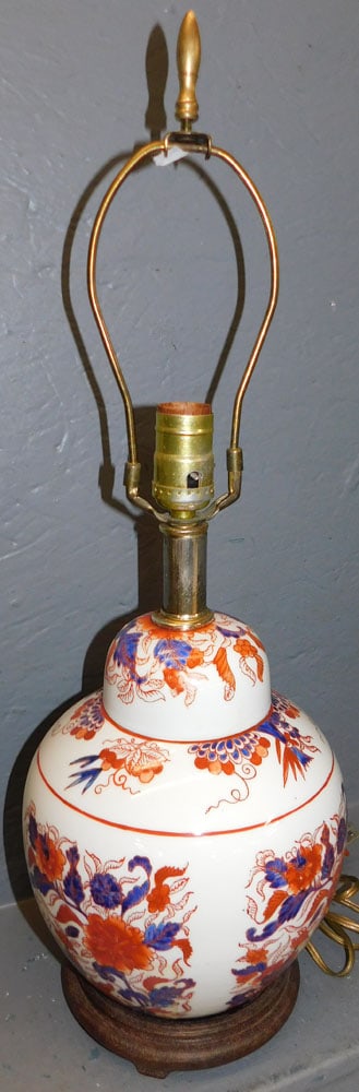 Oriental Porcelain Ginger Jar Lamp (1 of 3)
