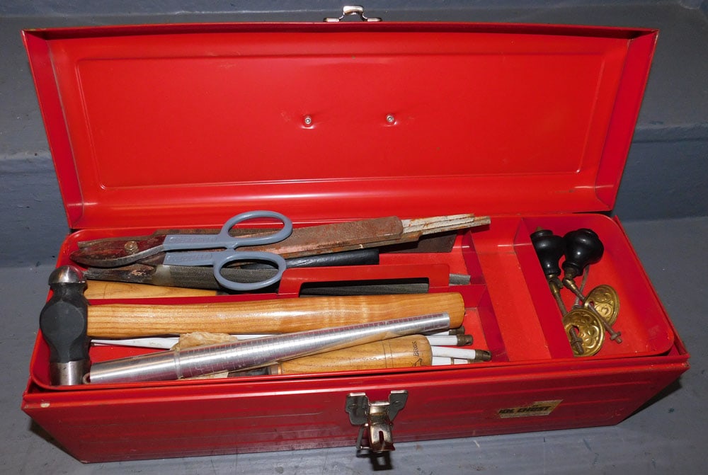 Metal Toolbox With Tools (1 of 4)