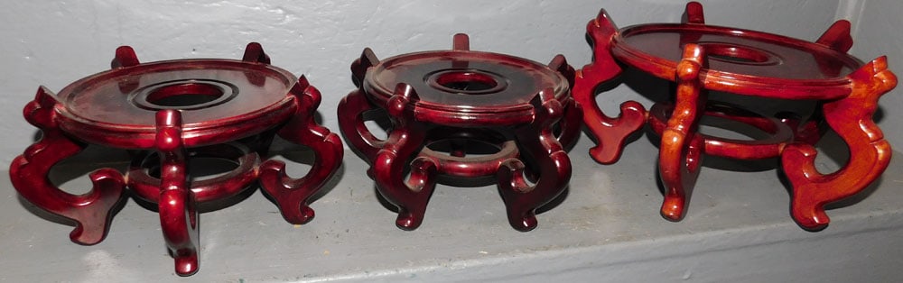 Three Oriental Wood Stands (1 of 3)