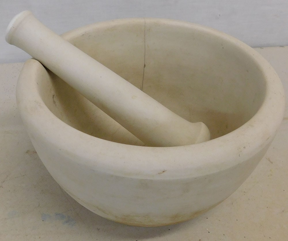Marble Mortar & Pestle - Mortar Cracked (1 of 2)