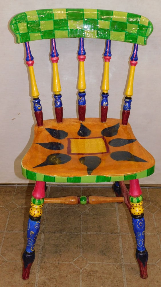 Paint Decorated Side Chair (1 of 6)