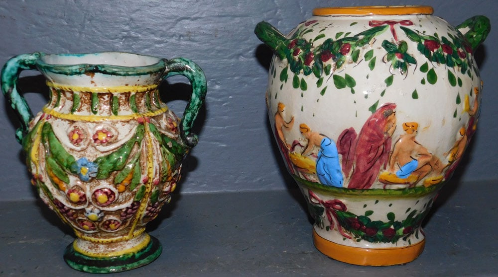 Two Painted Ceramic Vases (1 of 7)