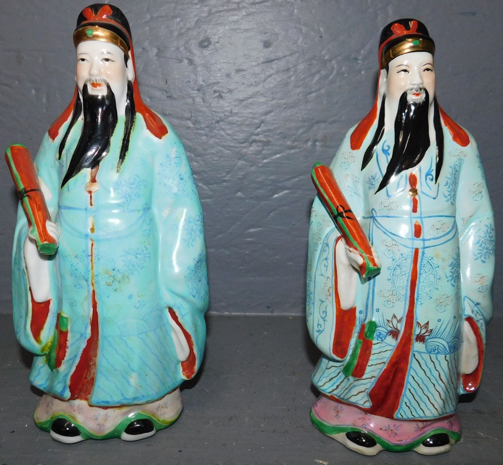 Pair Oriental Porcelain Figures (1 of 4)