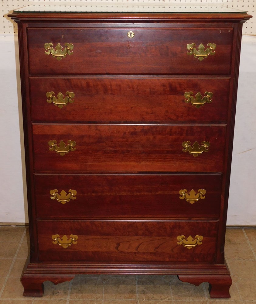 Cherry Five Drawer Chest By Kincaid (1 of 5)