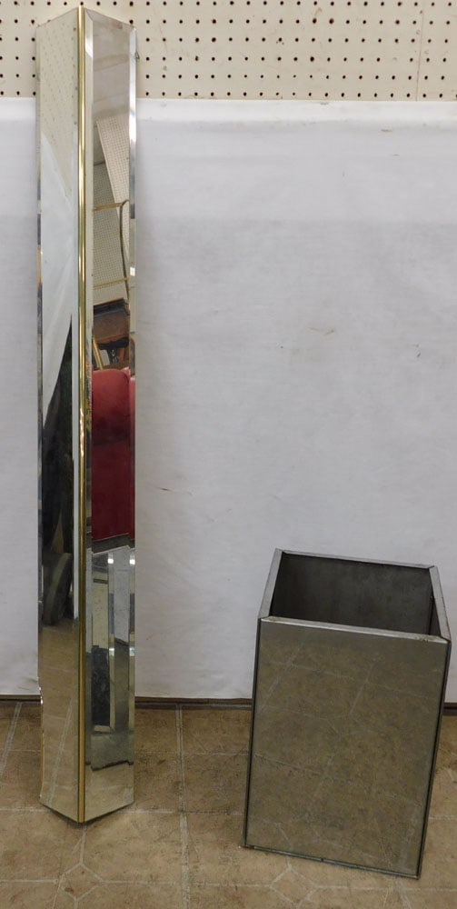 Decorative Mirror Wall Hanging & Chrome Pedestal (1 of 5)