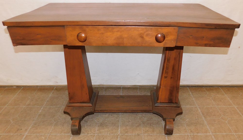 Antique Walnut One Drawer Desk (1 of 5)
