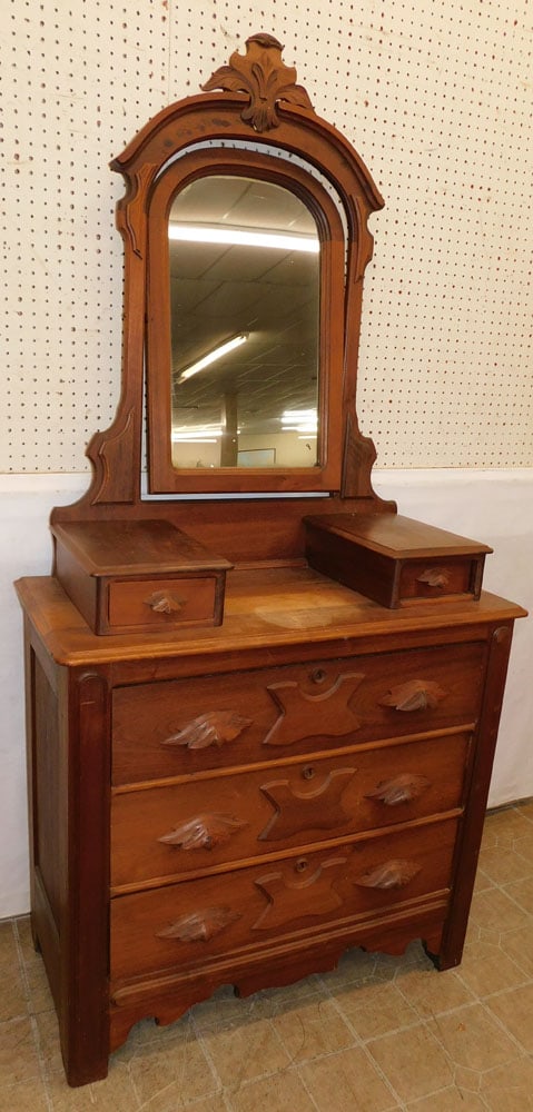 Victorian Walnut Dresser (1 of 7)