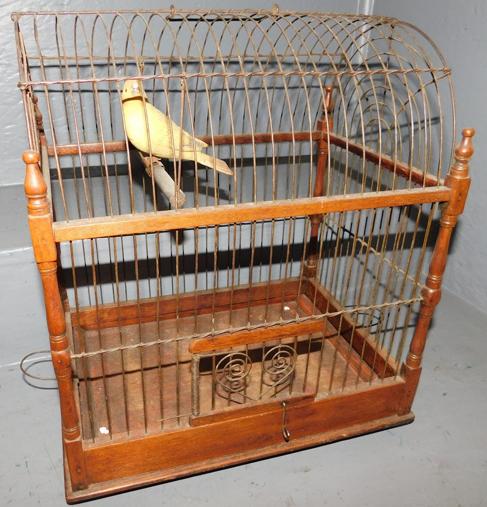 Antique Wood & Wire Bird Cage (1 of 4)