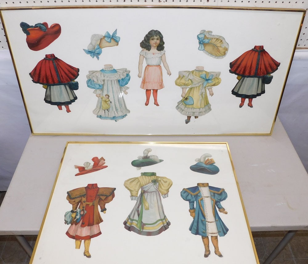 Two Framed Dress Cut Outs For Dolls (1 of 4)