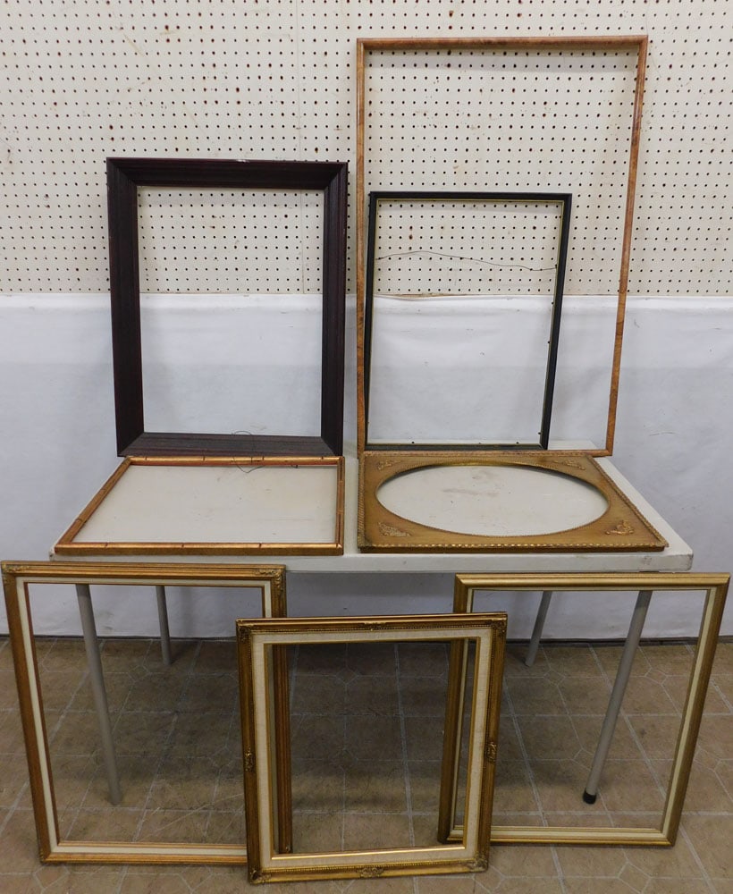 Lot Picture Frames: Lot Picture Frames. 25 1/2" X 38" "ALL DESCRIPTIONS AND ANY CONDITION STATEMENT GIVEN BY LANGSTON AUCTION GALLERY ARE STRICTLY OPINIONS AND LANGSTON'S SHALL HAVE NO RESPONSIBILITY FOR ERRORS OR OMISSI