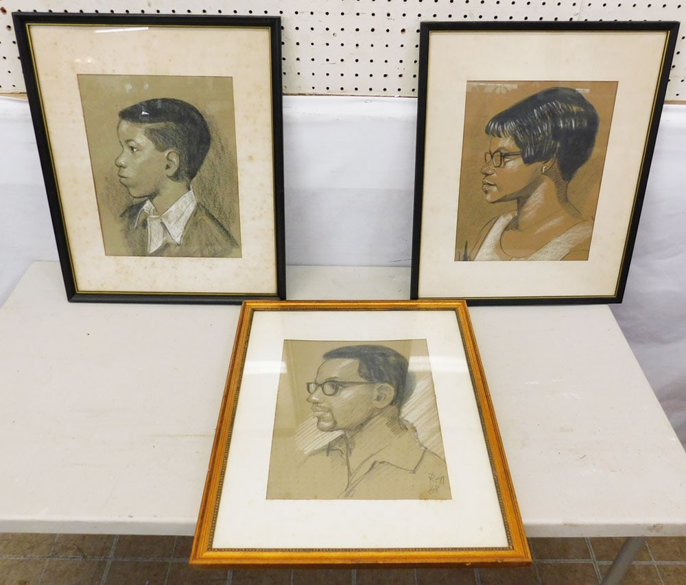 Three Framed Drawings (1 of 6)