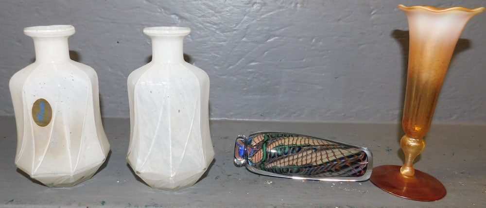 Two Murano Glass Vases - Artglass Scent Bottle - Artglass Vase - Signed (1 of 3)