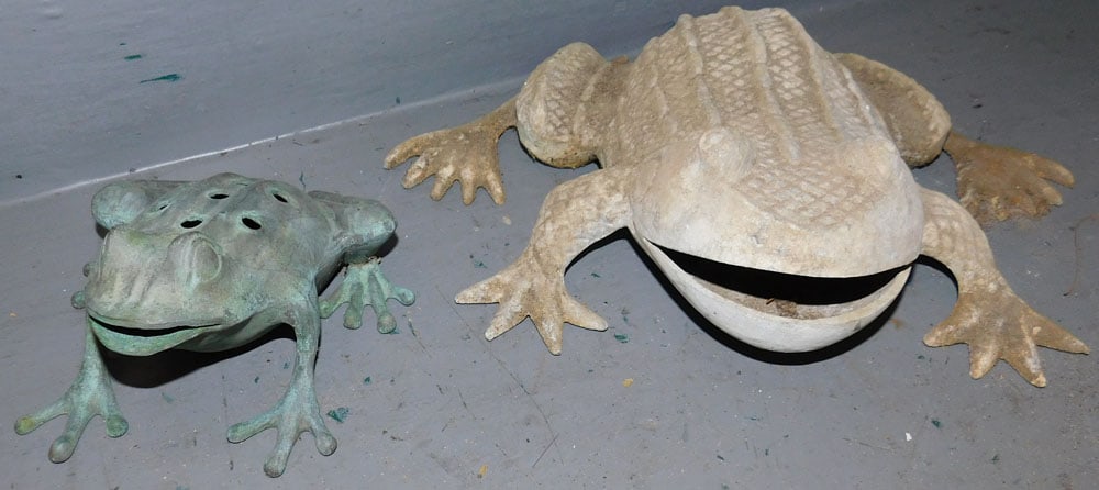 Two Cast Aluminum Frog Figures (1 of 3)