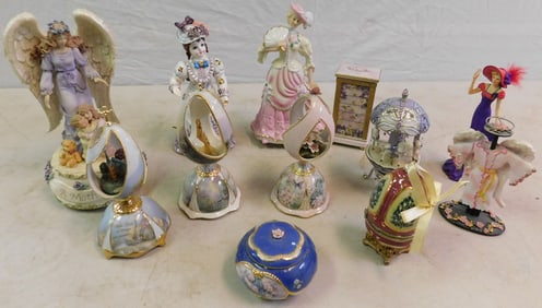 Lot of Porcelain Music Boxes by Ardleigh Elliott & Kincaid