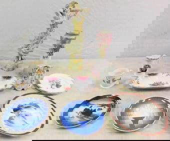 Lot of Hand Painted Bisque & Porcelain Figurines