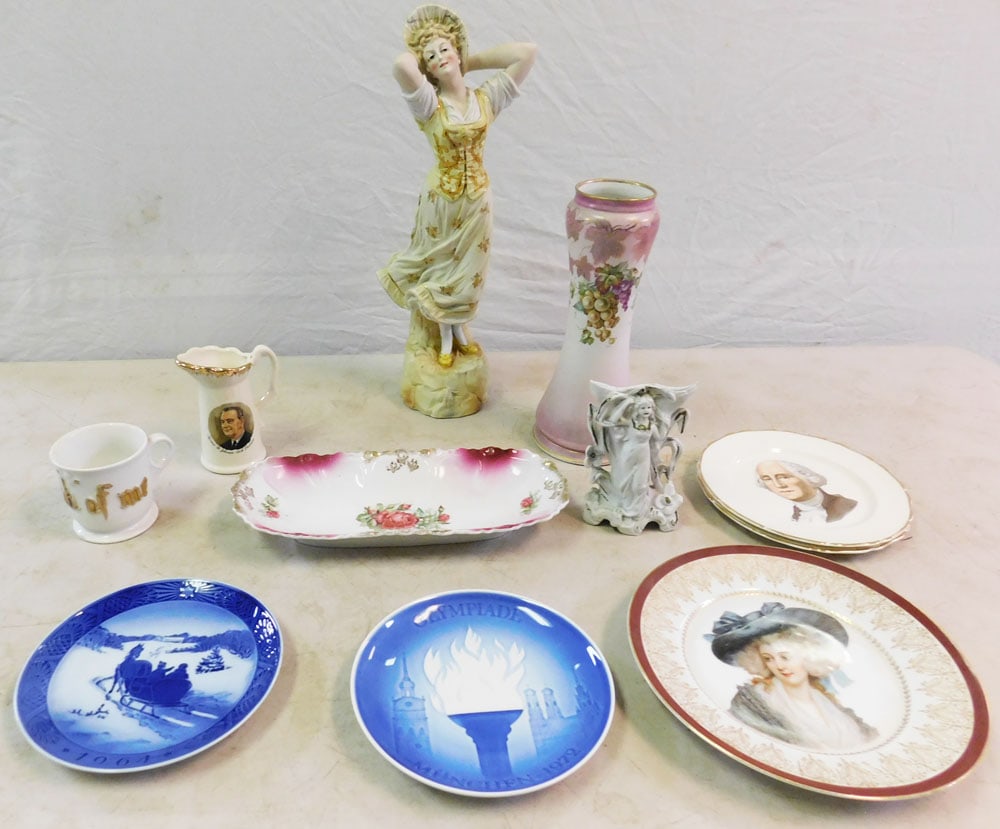 Lot of Hand Painted Bisque & Porcelain Figurines (1 of 4)