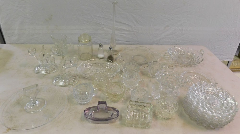 Lot of American Fostoria & Clear Glass Items (1 of 5)