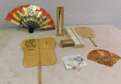 Lot of Oriental Fans & Miscellaneous Items
