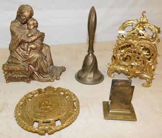 Lot of Brass & Gilded Metal Items