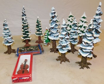 Lot of Department 56 Porcelain Christmas Decorations