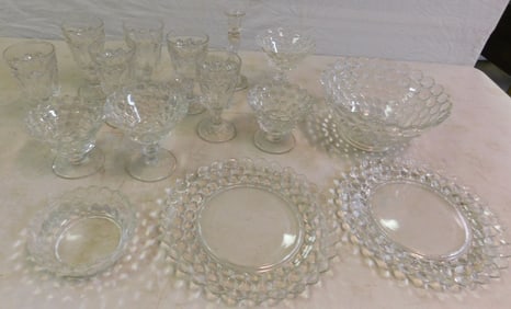 Lot of Vintage Bubble Glass & Goblets