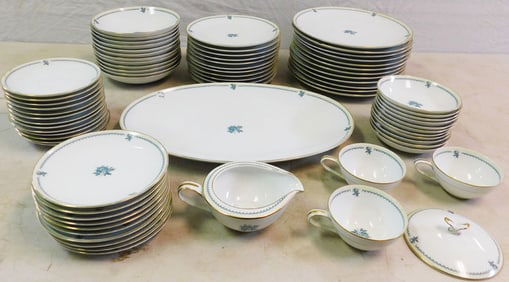 Lot of Noritake China, (Blue Rose)