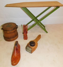 Lot of Antique Wood Country Items