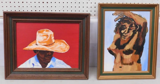 2 Framed Oil on Boards