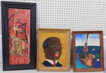 3 Framed Oil on Boards