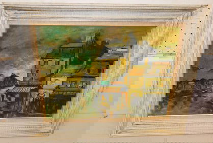 Framed Oil on Board Venetian Scene Signed