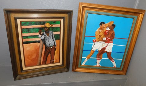 2 Framed Oil on Boards