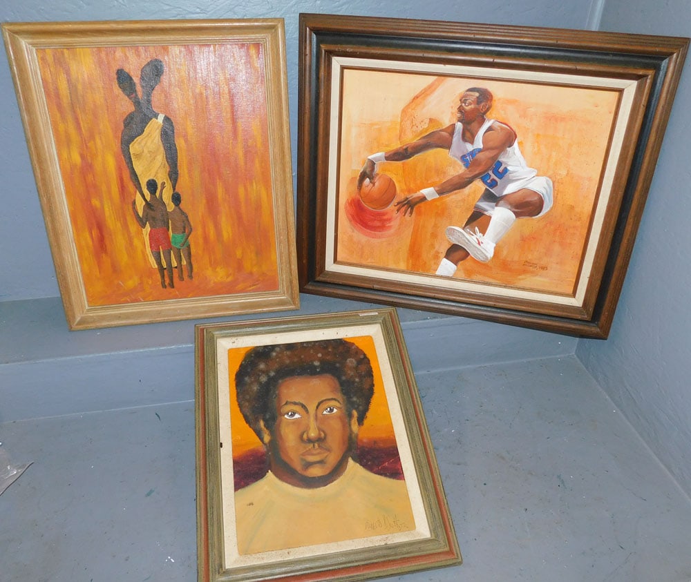 3 Framed Oil on Boards: 3 Framed Oil on Boards. Up to: 27" x 23" ALL DESCRIPTIONS AND ANY CONDITION STATEMENT GIVEN BY LANGSTON AUCTION GALLERY ARE STRICTLY OPINIONS AND LANGSTON'S SHALL HAVE NO RESPONSIBILITY FOR ERRORS OR 