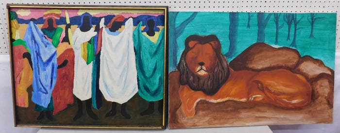 Unframed Oil on Canvas & Framed Oil on Board