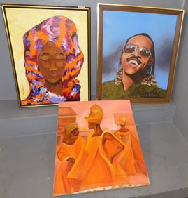 2 Framed Oil on Canvas & Framed Oil on Board, (All Signed)