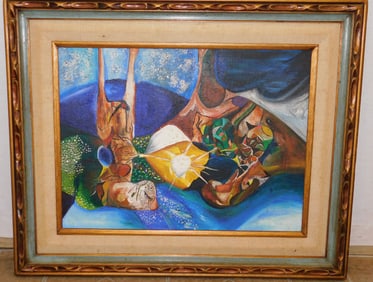 Framed Oil on Board Signed