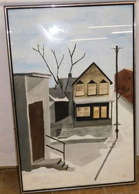 Framed Watercolor Signed