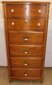 Oak 6 Drawer Lingerie Chest