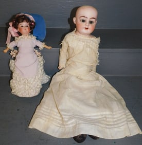 Antique German Bisque Head Doll & German Doll