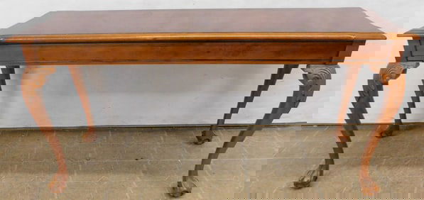 Cherry Banded Top Sofa Table with Claw Feet