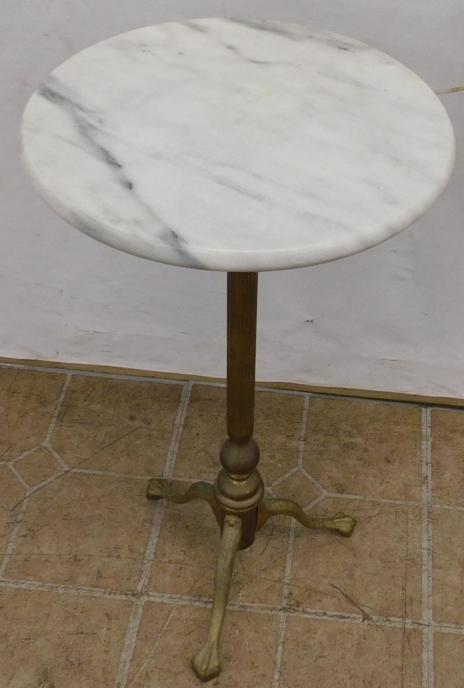 Brass & Marble Top Stand (1 of 2)