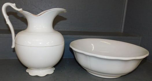 Porcelain Bowl & Pitcher