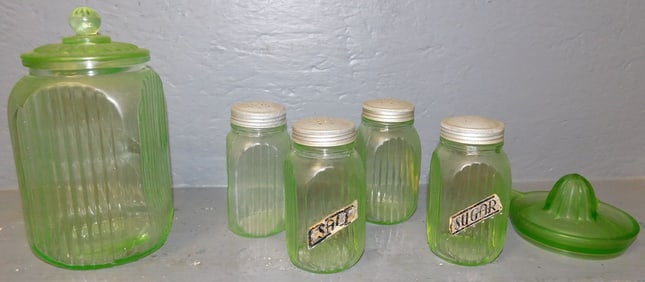 6 Pieces of Uranium Glass