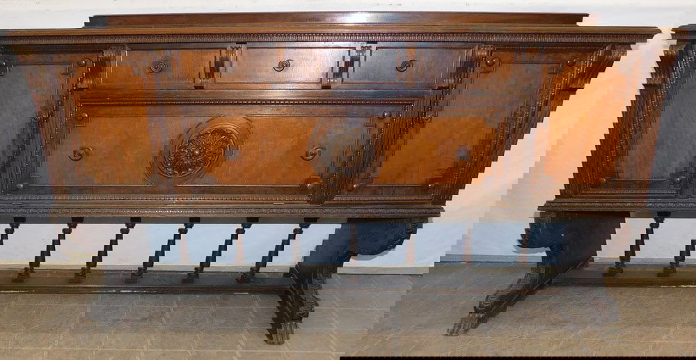 Antique Walnut Sideboard (1 of 8)