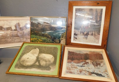 Lot of 5 Framed Prints