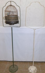 Painted Metal Birdhouse with Stand