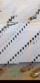 Painted Metal Floor Lamp & Brass Floor Lamp